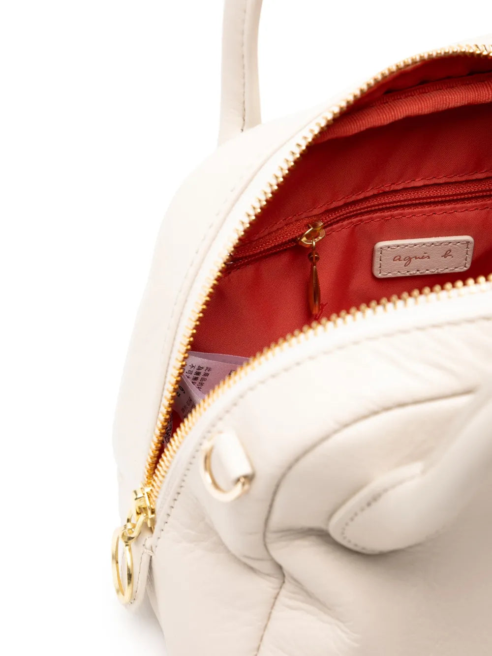 agnès b. leather boston cross baby bag