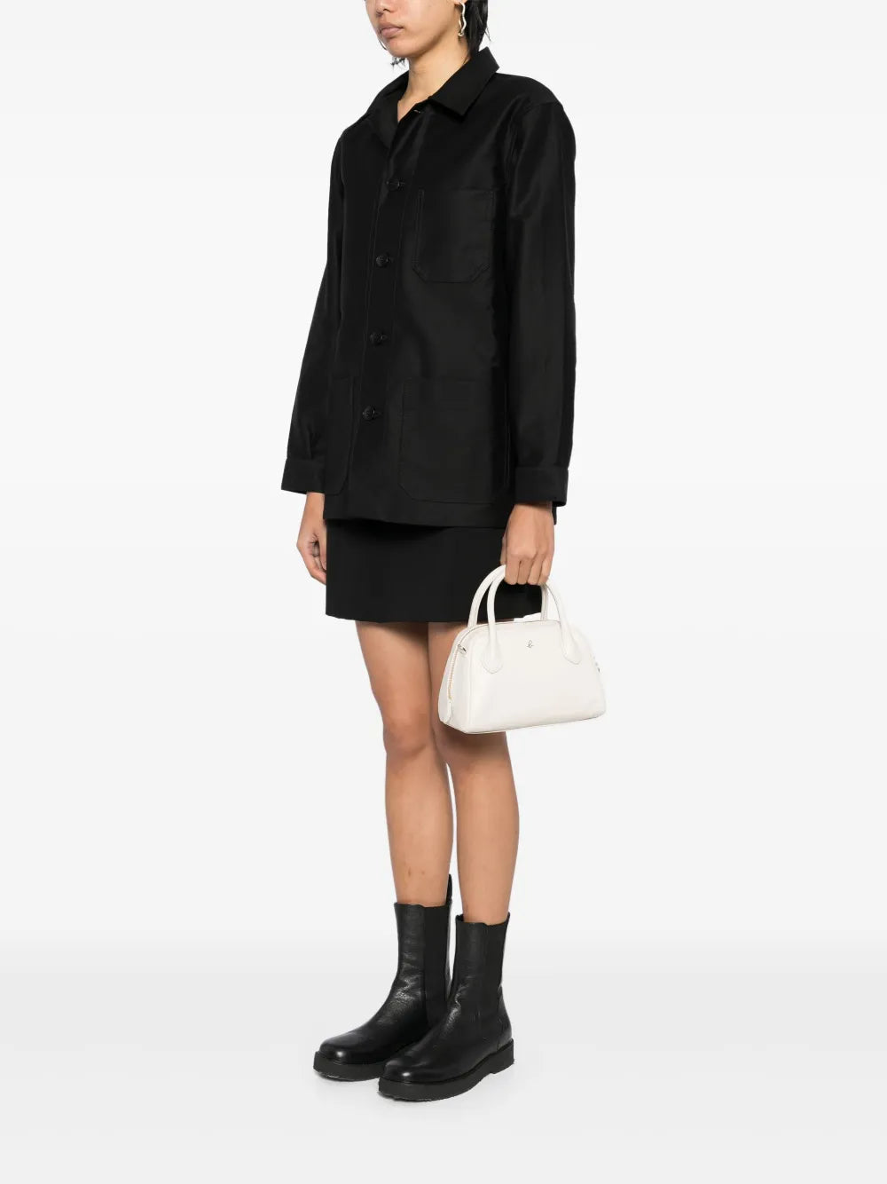 agnès b. leather boston cross baby bag