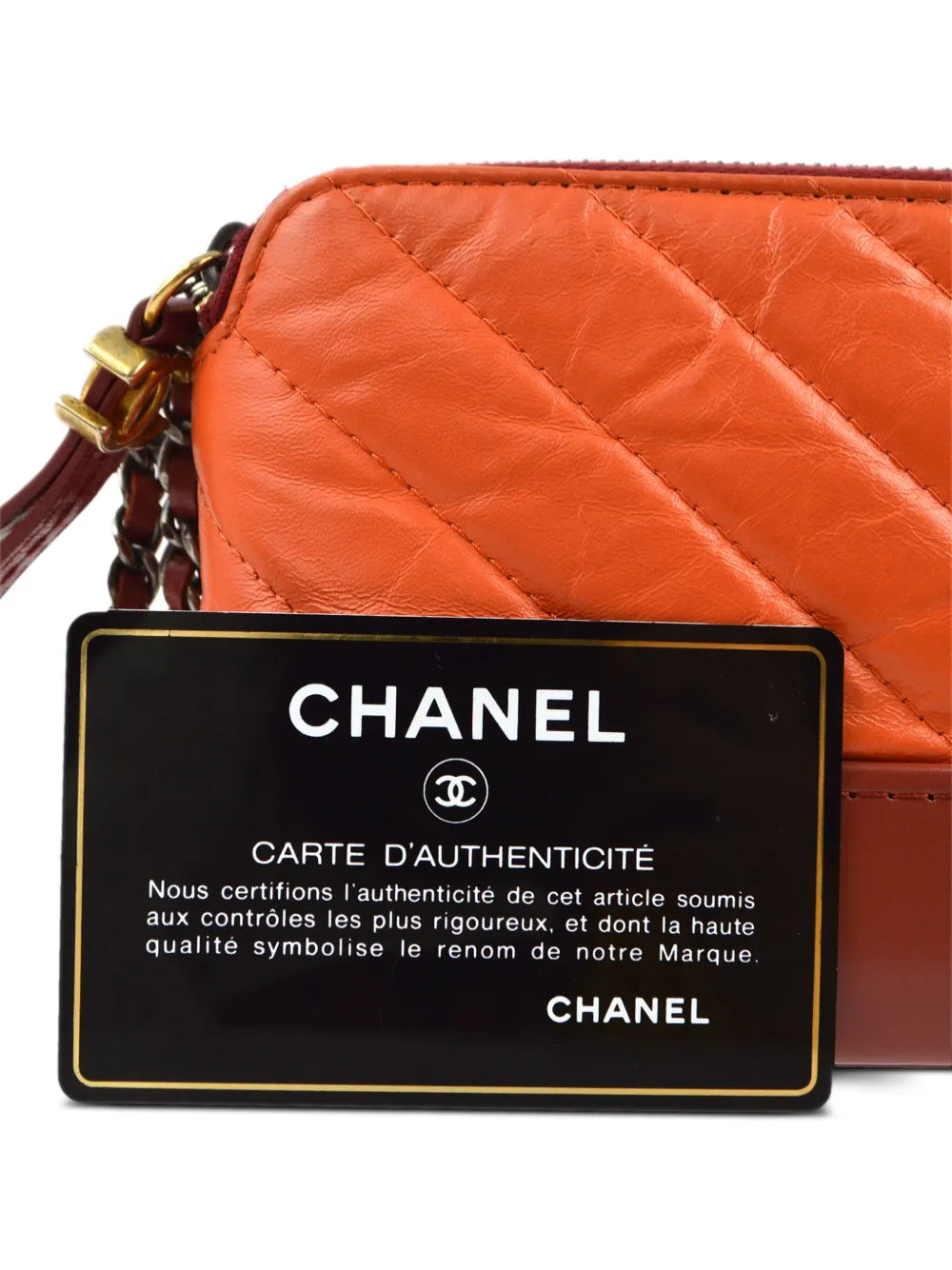 Pre-OwnedCHANEL Pre-Owned2018 Gabrielle V-stitch wallet-on-chain