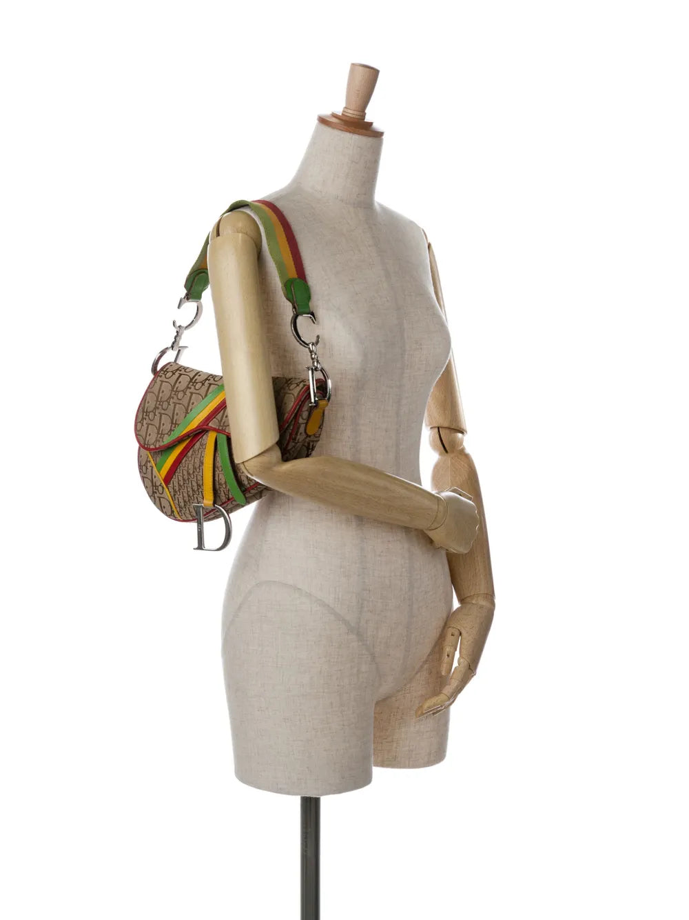 Pre-OwnedChristian Dior Pre-Owned2004 Diorissimo Rasta Saddle shoulder bag