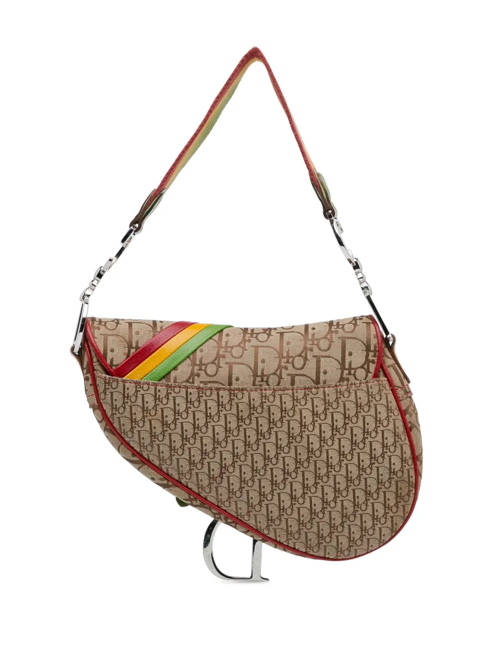 Pre-OwnedChristian Dior Pre-Owned2004 Diorissimo Rasta Saddle shoulder bag
