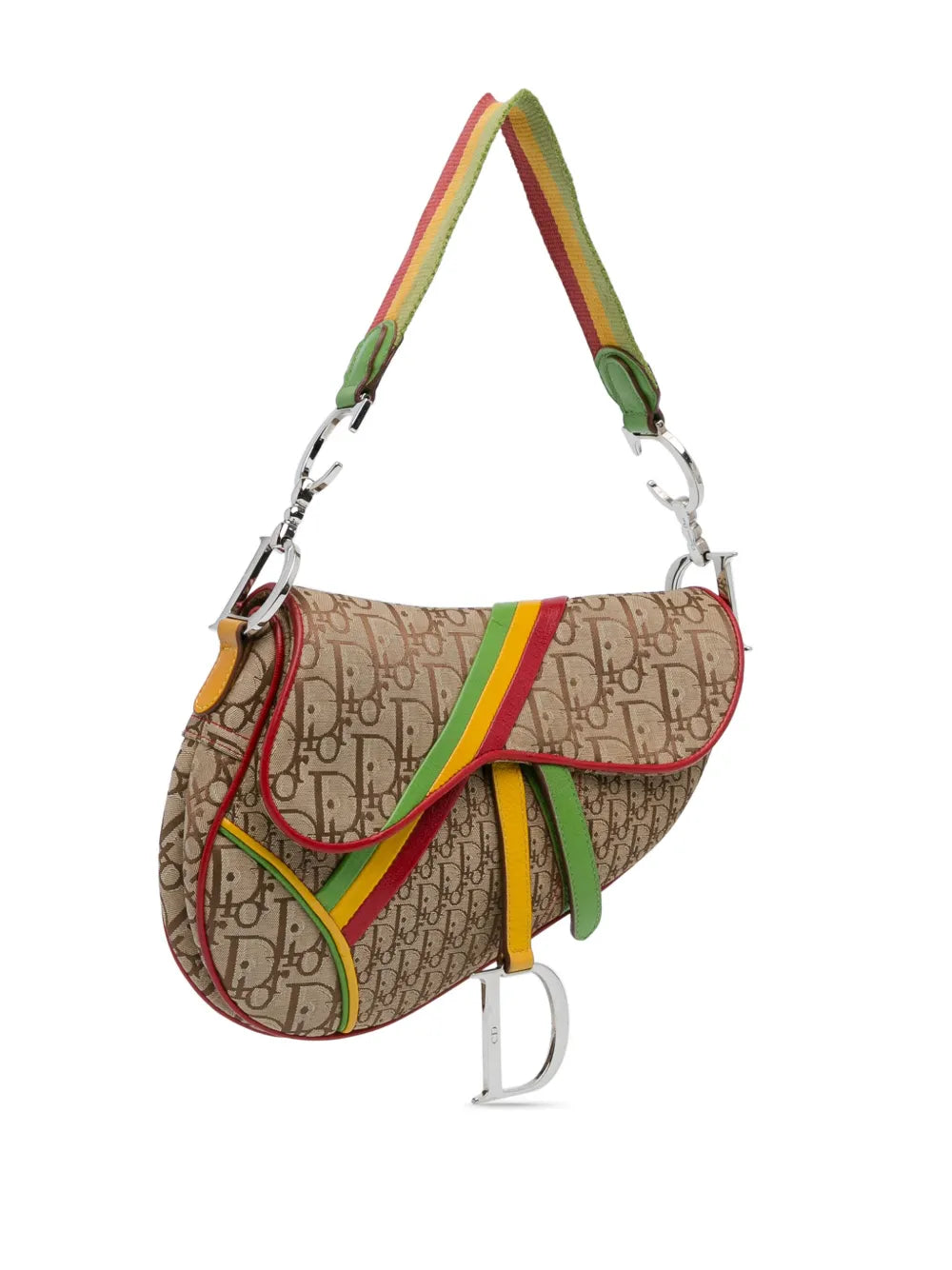 Pre-OwnedChristian Dior Pre-Owned2004 Diorissimo Rasta Saddle shoulder bag
