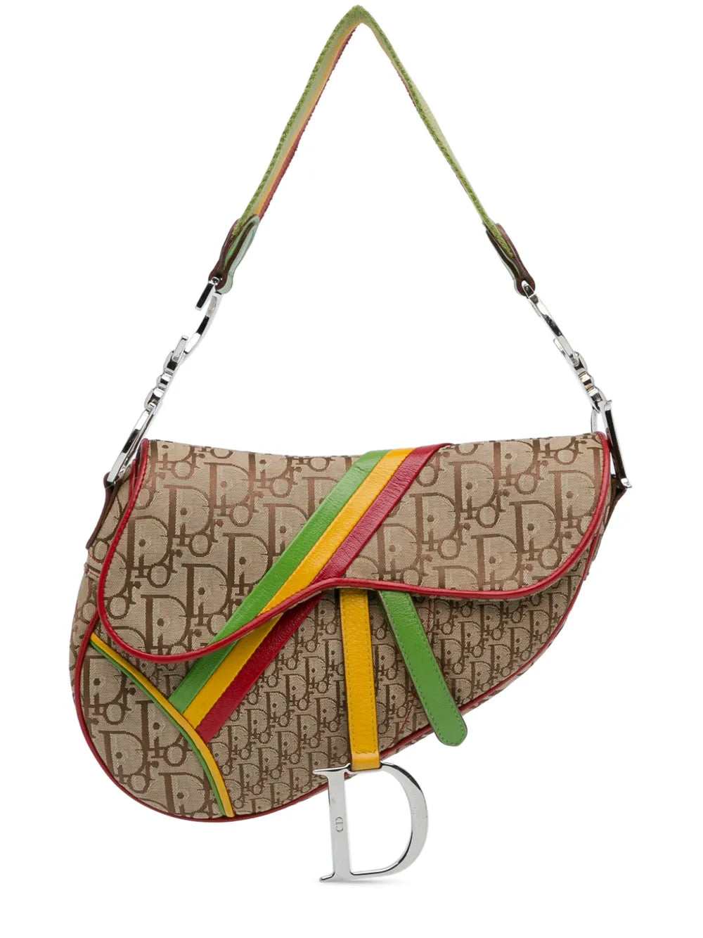 Pre-OwnedChristian Dior Pre-Owned2004 Diorissimo Rasta Saddle shoulder bag