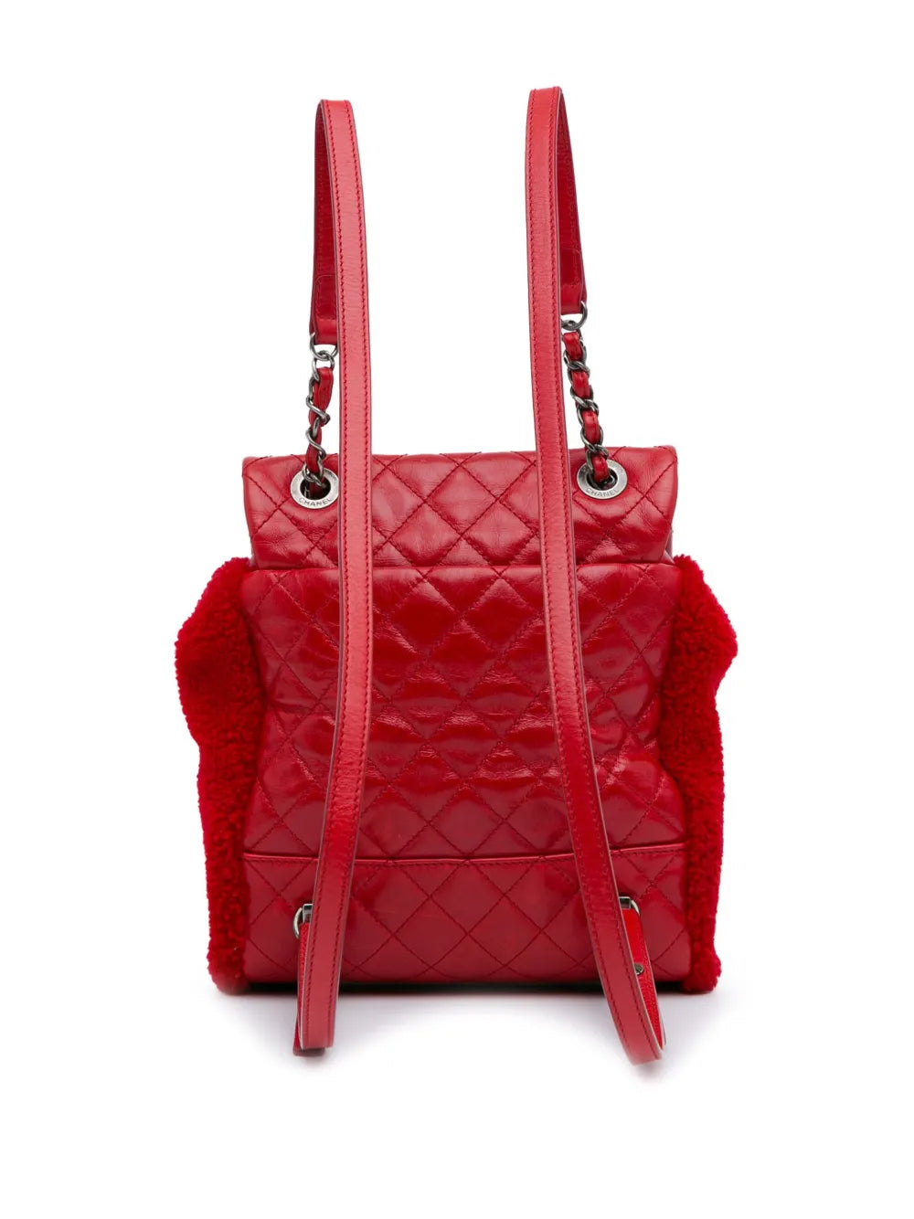 Pre-OwnedCHANEL Pre-Owned2015-2016 Small Shearling and Glazed Calfskin Mountain backpack