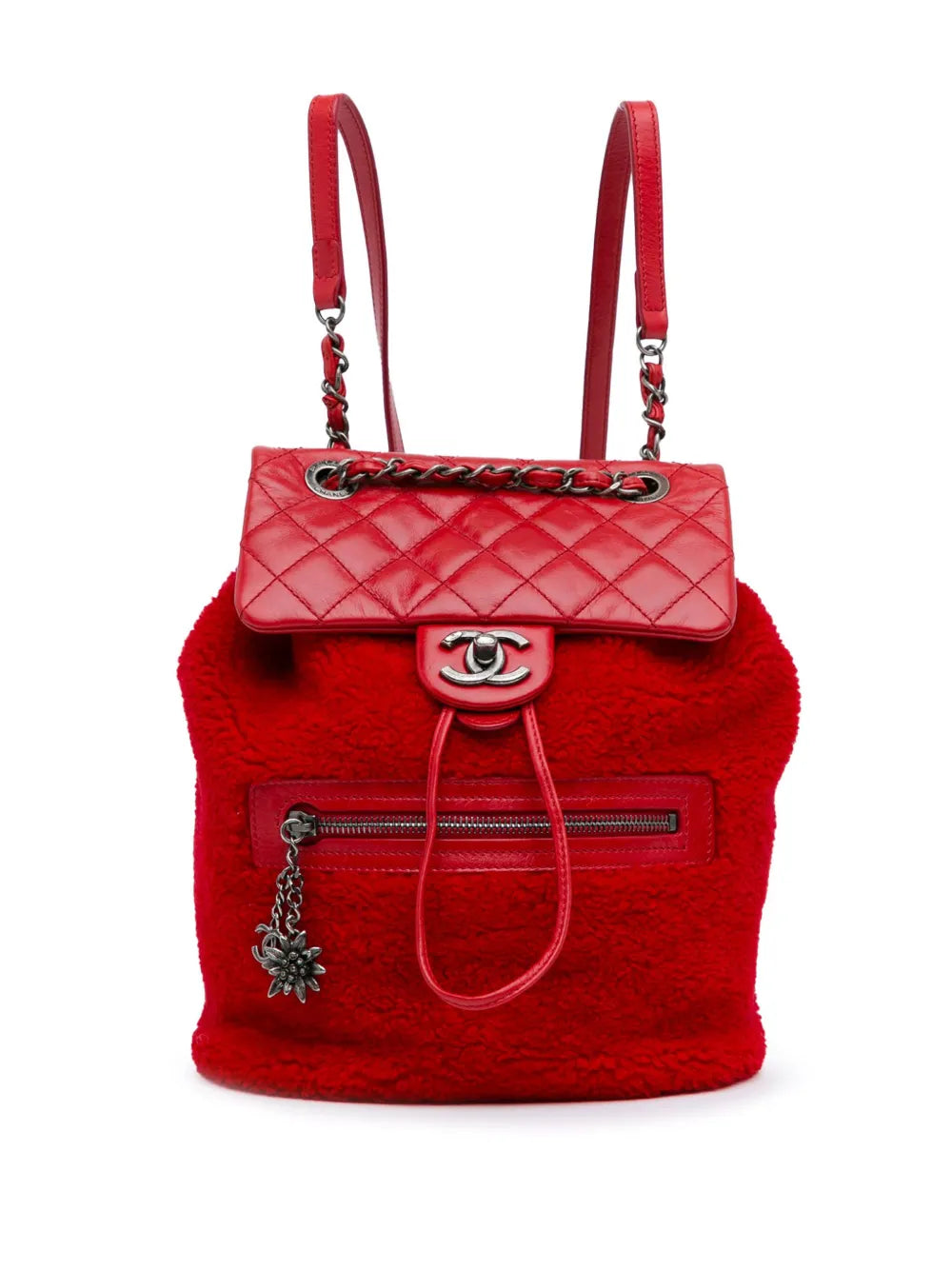 Pre-OwnedCHANEL Pre-Owned2015-2016 Small Shearling and Glazed Calfskin Mountain backpack