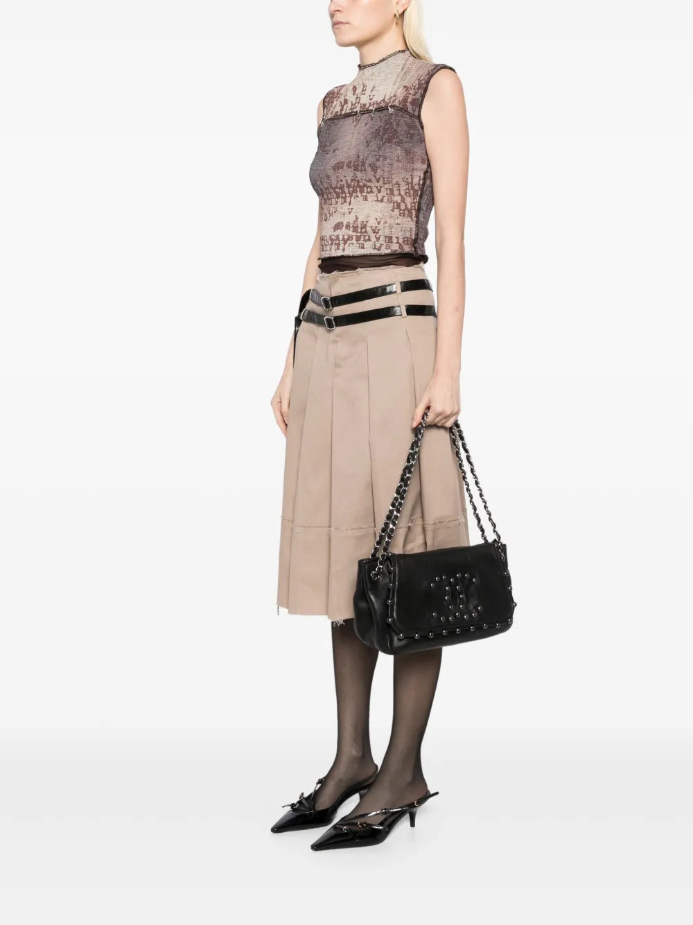Pre-OwnedCHANEL Pre-Owned2008 pearl CC flap crossbody bag