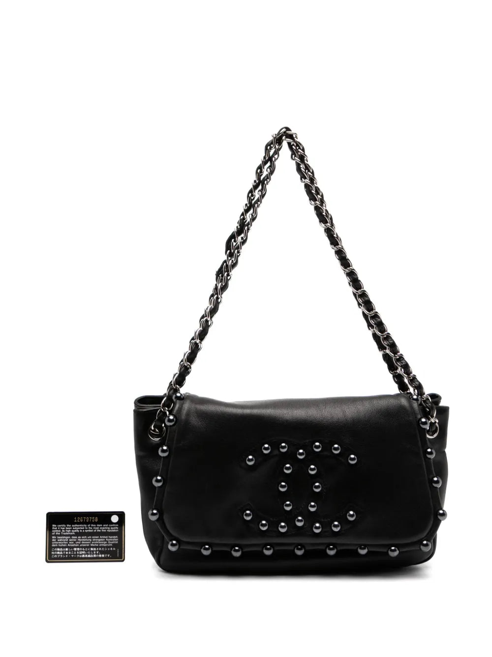 Pre-OwnedCHANEL Pre-Owned2008 pearl CC flap crossbody bag