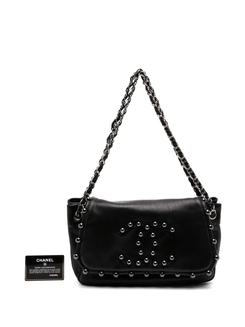 Pre-OwnedCHANEL Pre-Owned2008 pearl CC flap crossbody bag