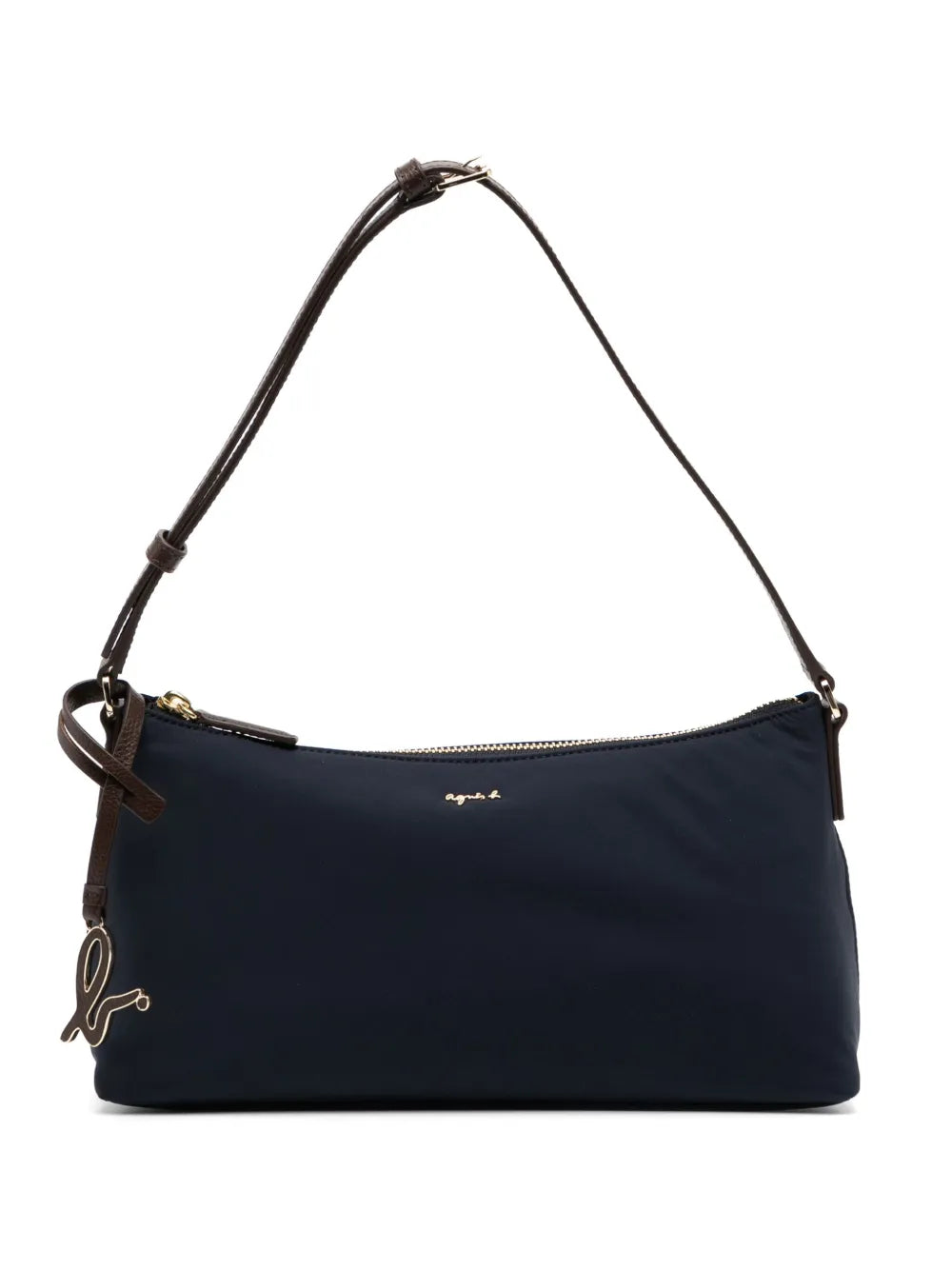 agn? b. logo charm shoulder bag