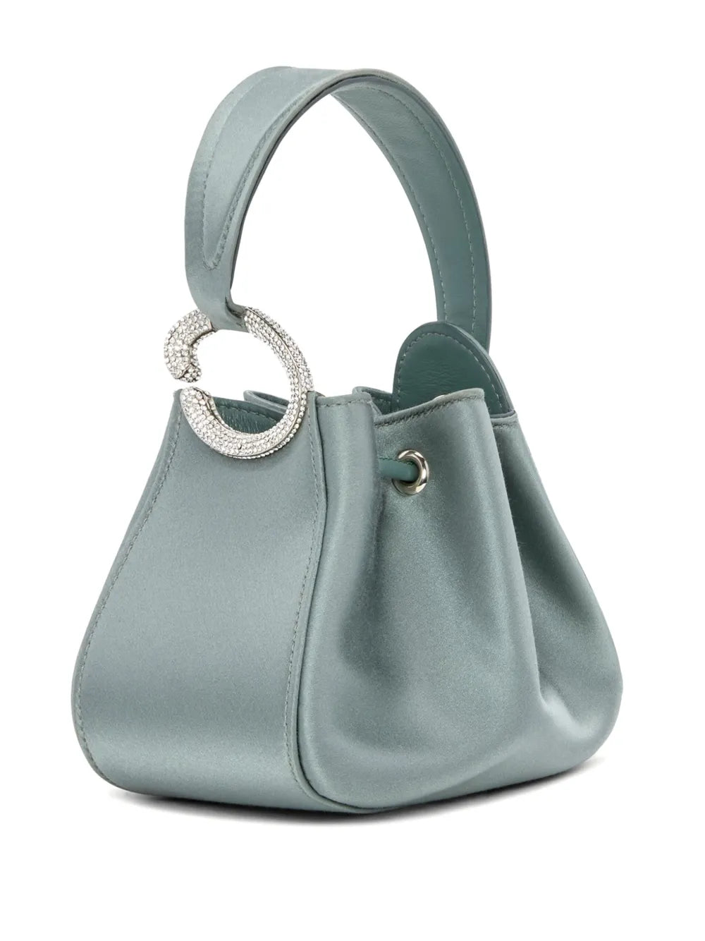 Oscar de la Rentanano Crystal Pavé O Handle bag