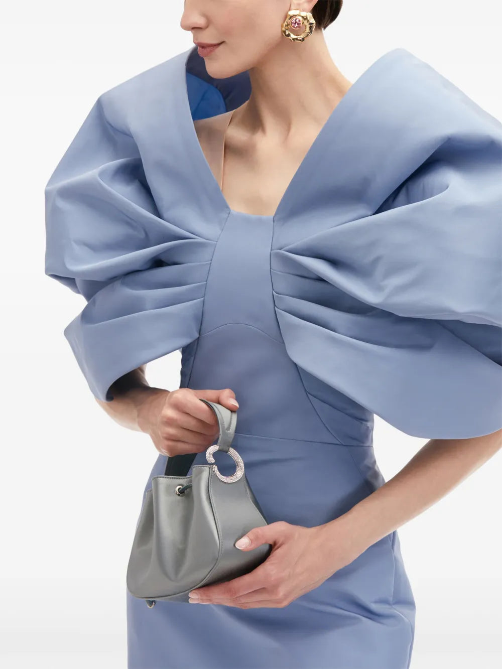 Oscar de la Rentanano Crystal Pavé O Handle bag