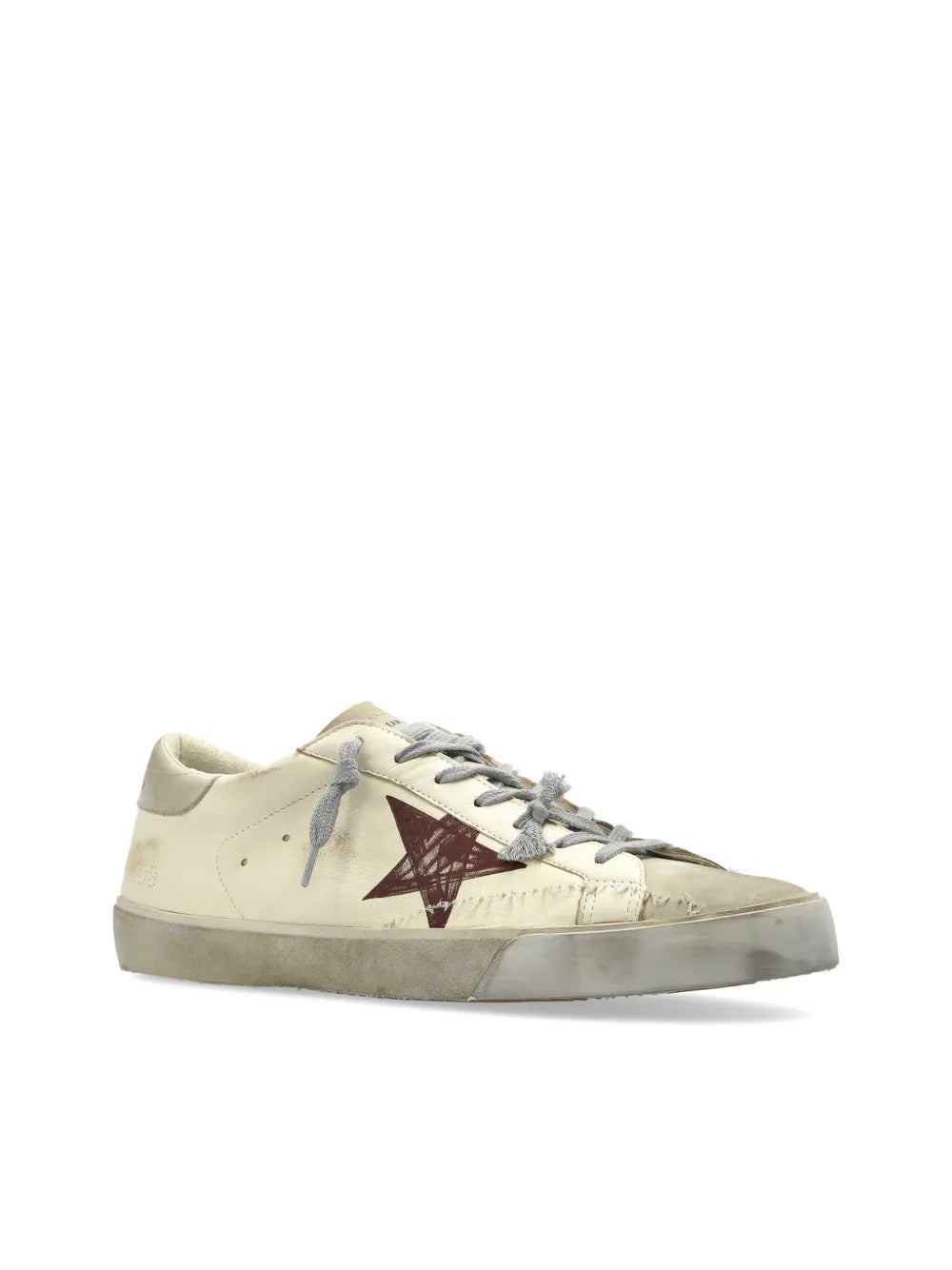 Golden Goose Super-Star With List Printed Star Embroi Trainers