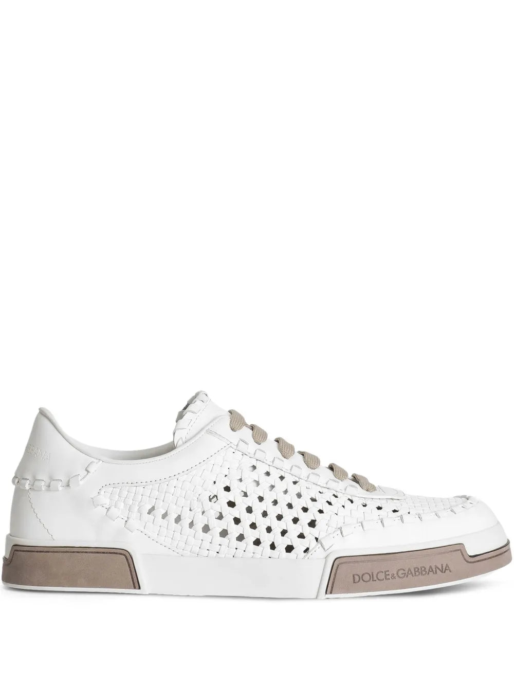 Dolce & Gabbana Woven Leather Sneakers