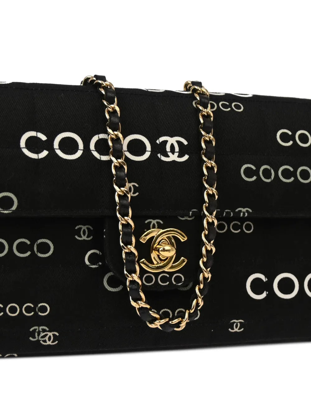 Pre-OwnedCHANEL Pre-Owned2000 Coco East West Choco Bar shoulder bag