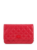 Pre-OwnedCHANEL Pre-Owned2015 diamond-quilted wallet-on-chain bag