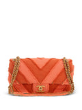 Pre-OwnedCHANEL Pre-Owned2017 Chevron Patchwork Flap shoulder bag