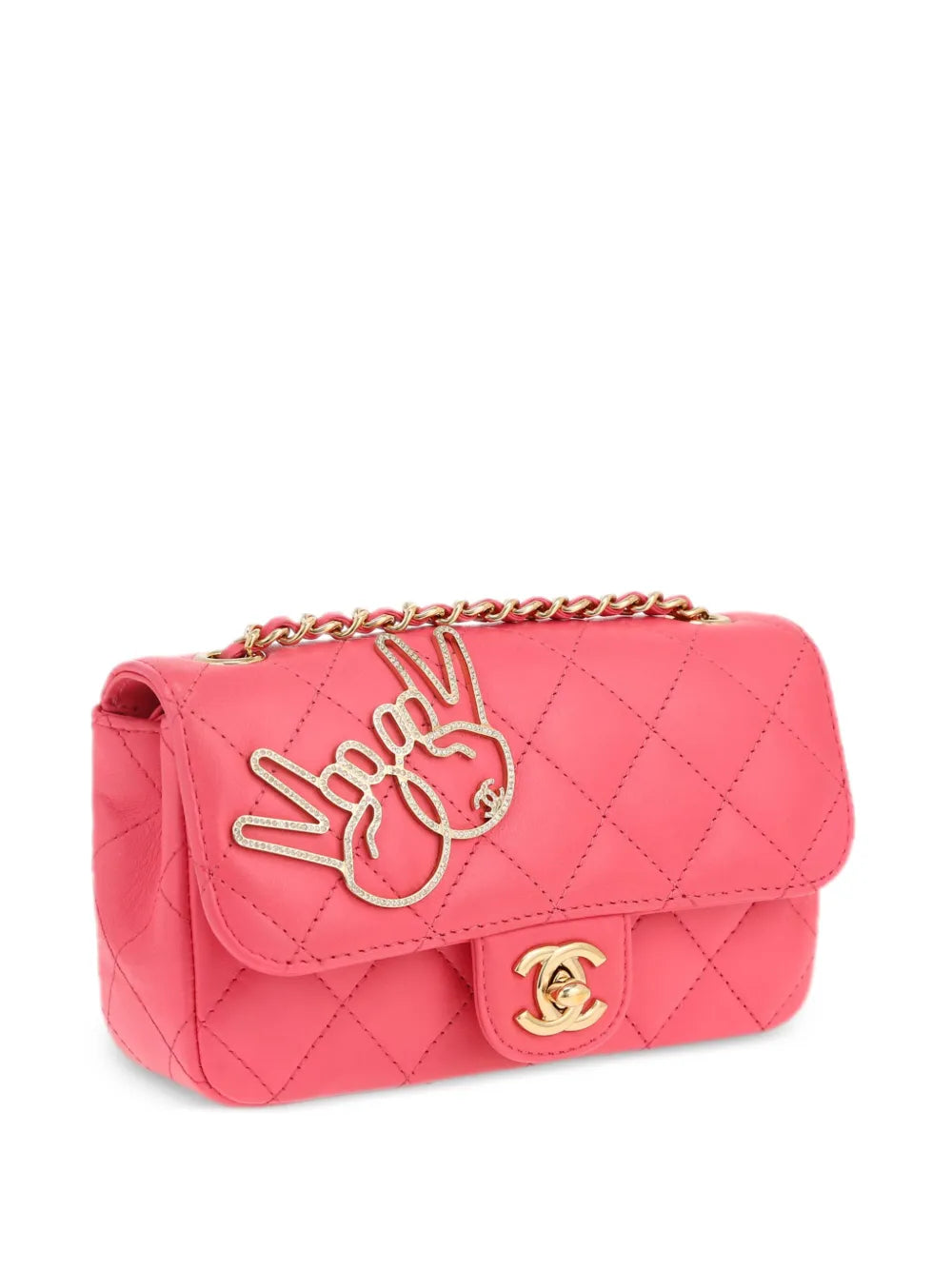 Pre-OwnedCHANEL Pre-Owned2017 mini V For Victory Flap shoulder bag