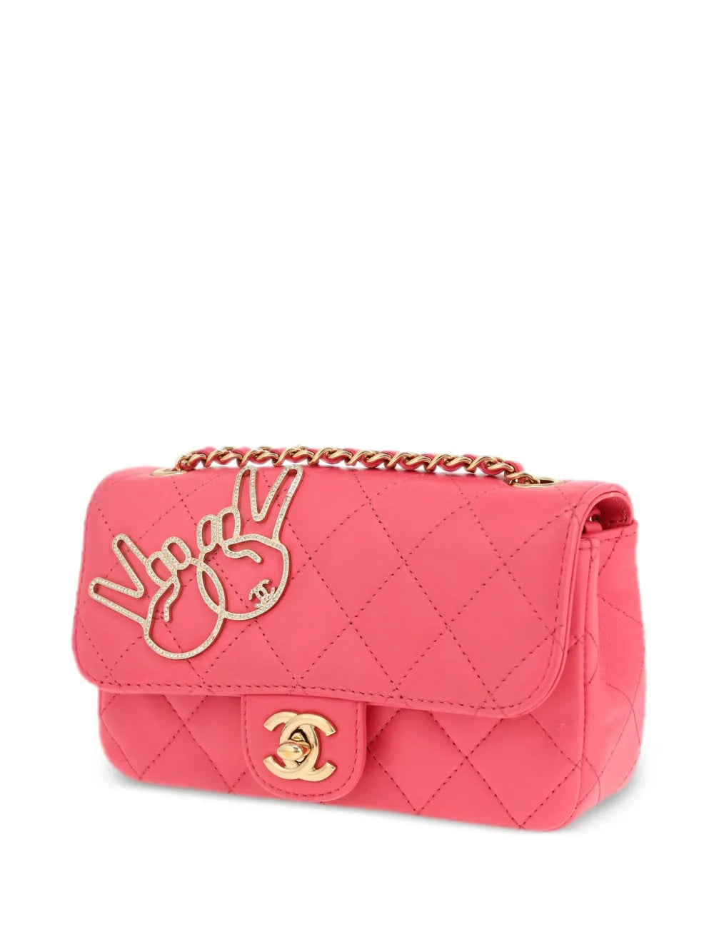 Pre-OwnedCHANEL Pre-Owned2017 mini V For Victory Flap shoulder bag