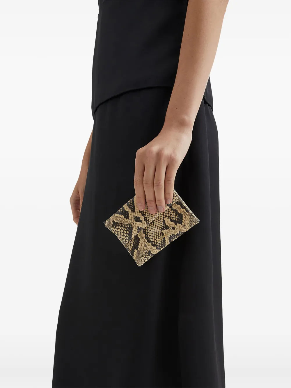 Jil Sandersnakeskin-effect folded mini bag