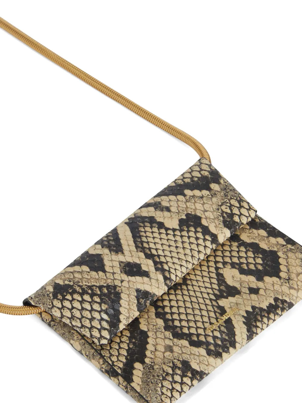 Jil Sandersnakeskin-effect folded mini bag