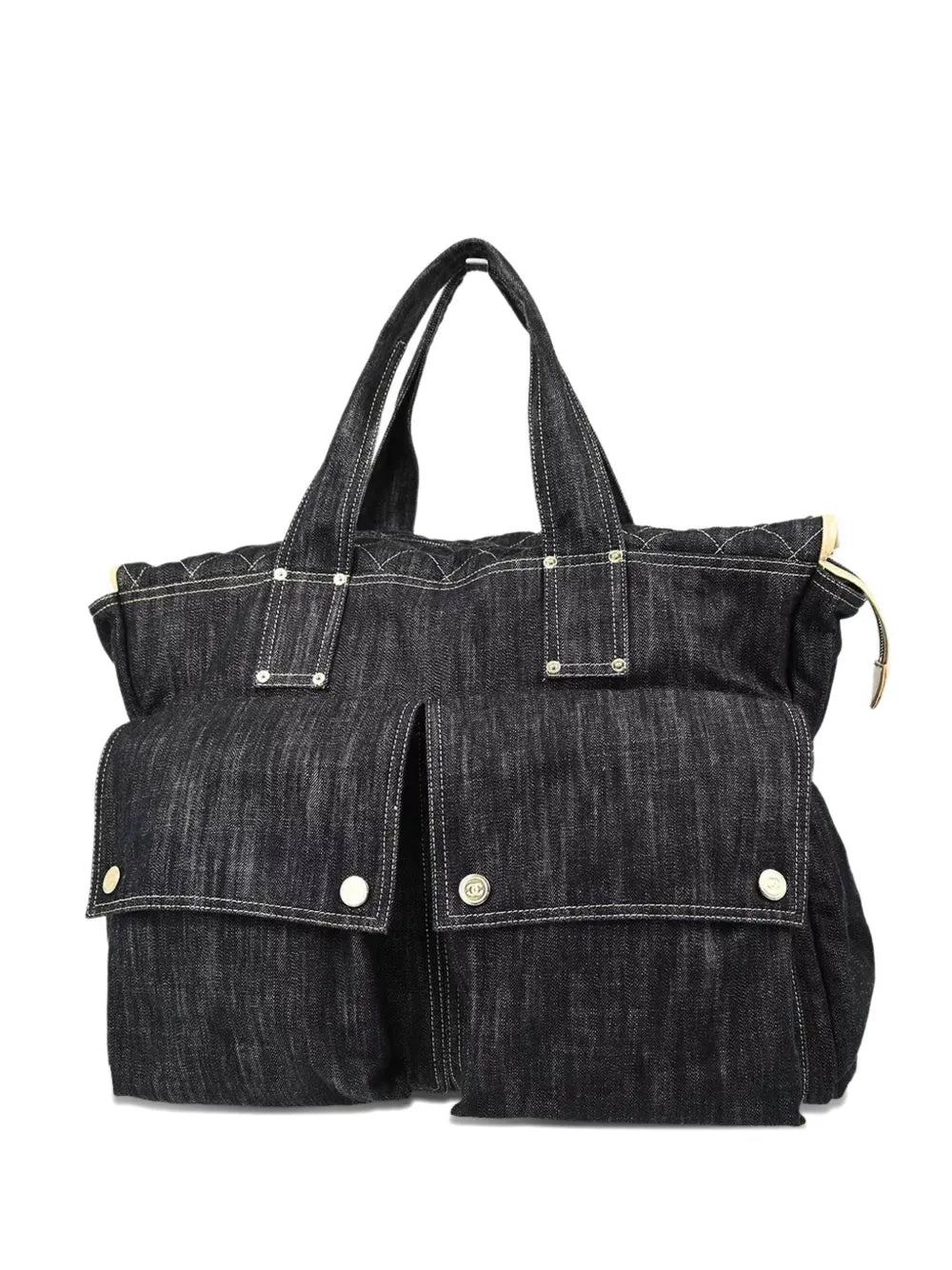Pre-OwnedCHANEL Pre-Owned2006 CC denim tote bag