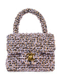Pre-OwnedCHANEL Pre-Owned1990-2000s micro tweed Classic Flap tote bag