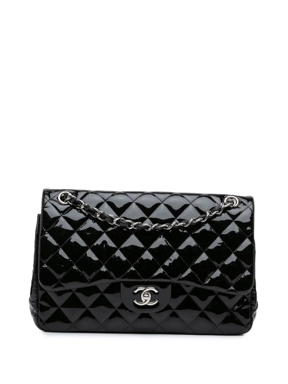Pre-OwnedCHANEL Pre-Owned2011 Jumbo Classic Patent Double Flap shoulder bag