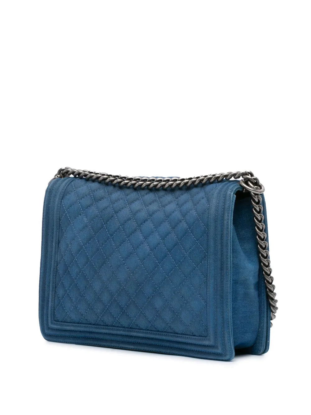 Pre-OwnedCHANEL Pre-Owned2012-2013 Large Quilted Denim Boy Flap crossbody bag