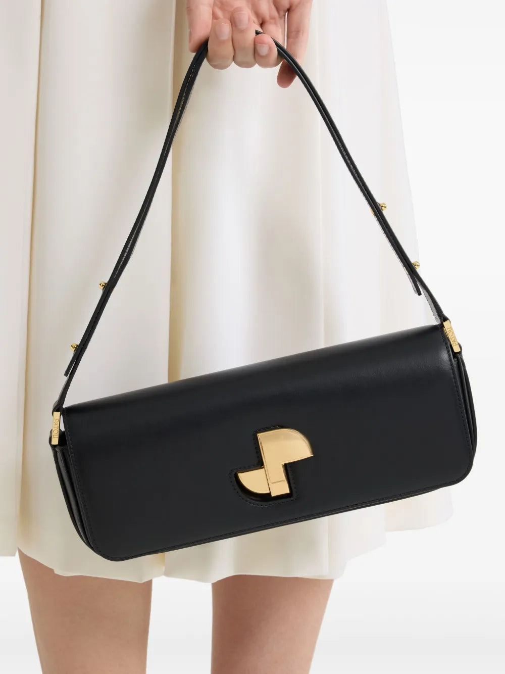 RunwayPatouLe Lock leather shoulder bag