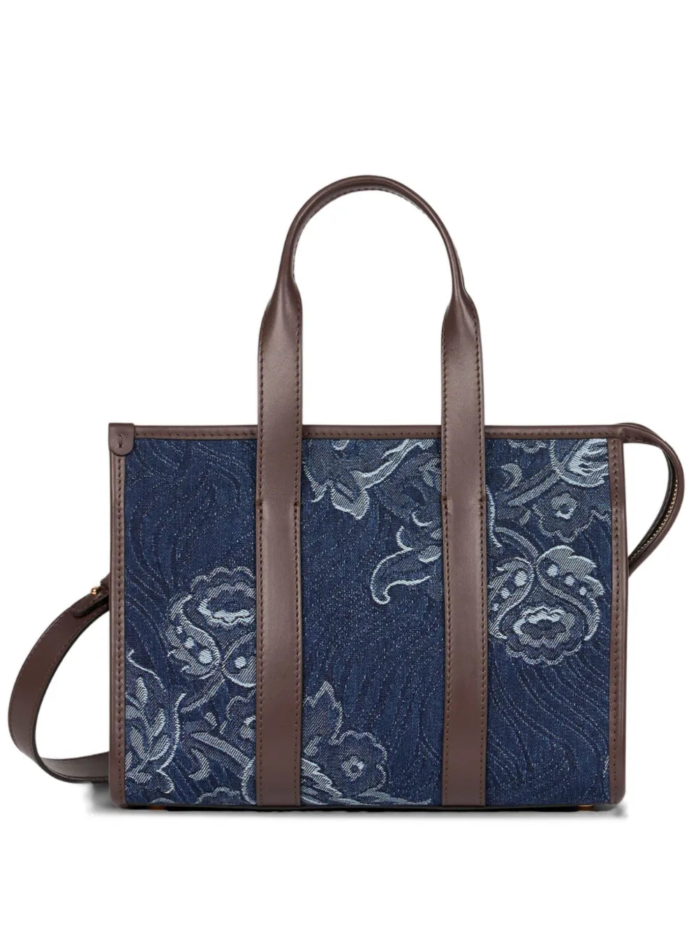 ETROfloral-jacquard denim tote bag