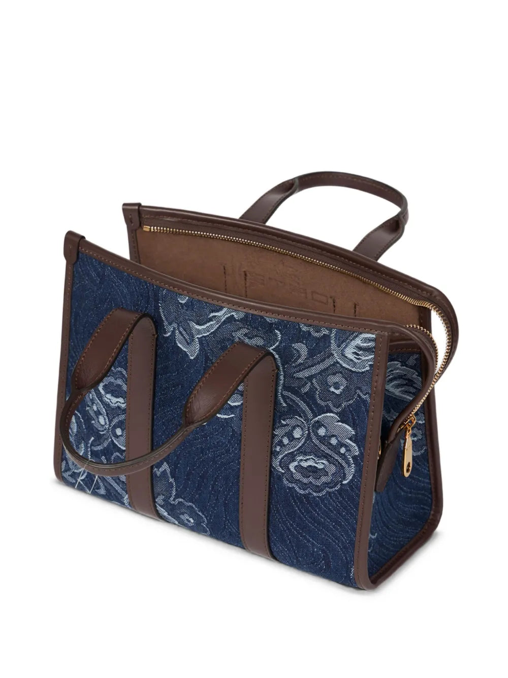 ETROfloral-jacquard denim tote bag