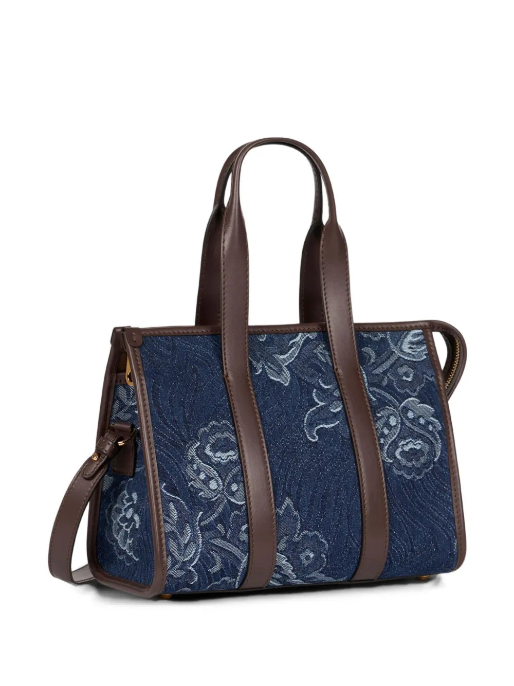 ETROfloral-jacquard denim tote bag