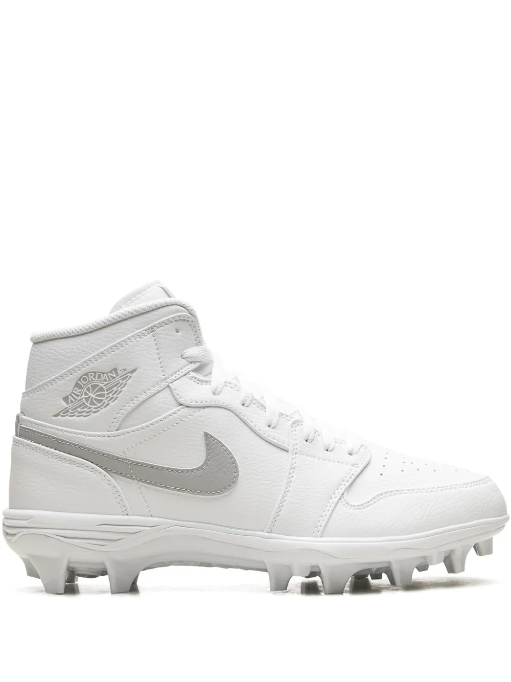 Jordan Jordan 1 Mid White Grey Fog Cleats