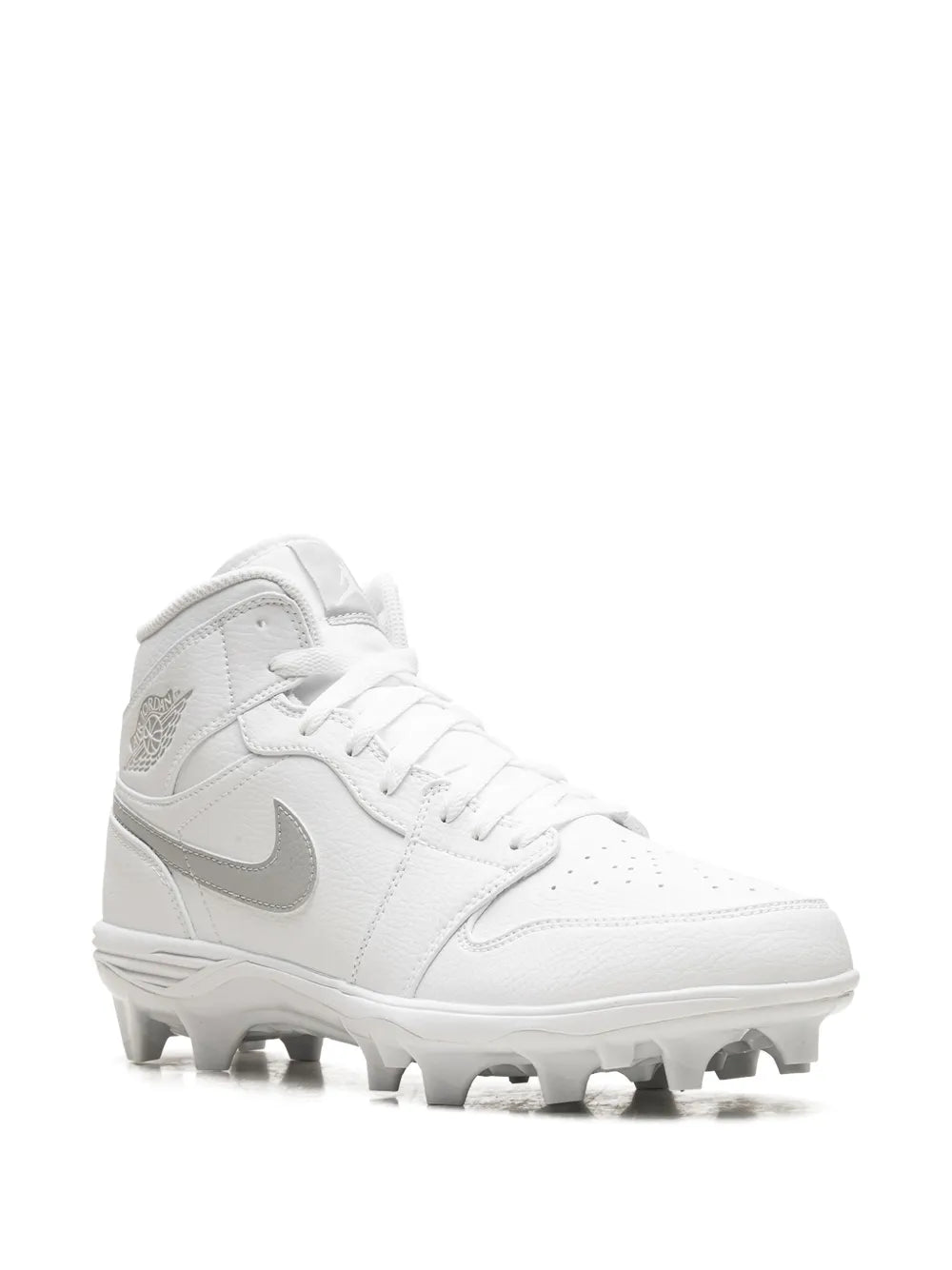 Jordan Jordan 1 Mid White Grey Fog Cleats