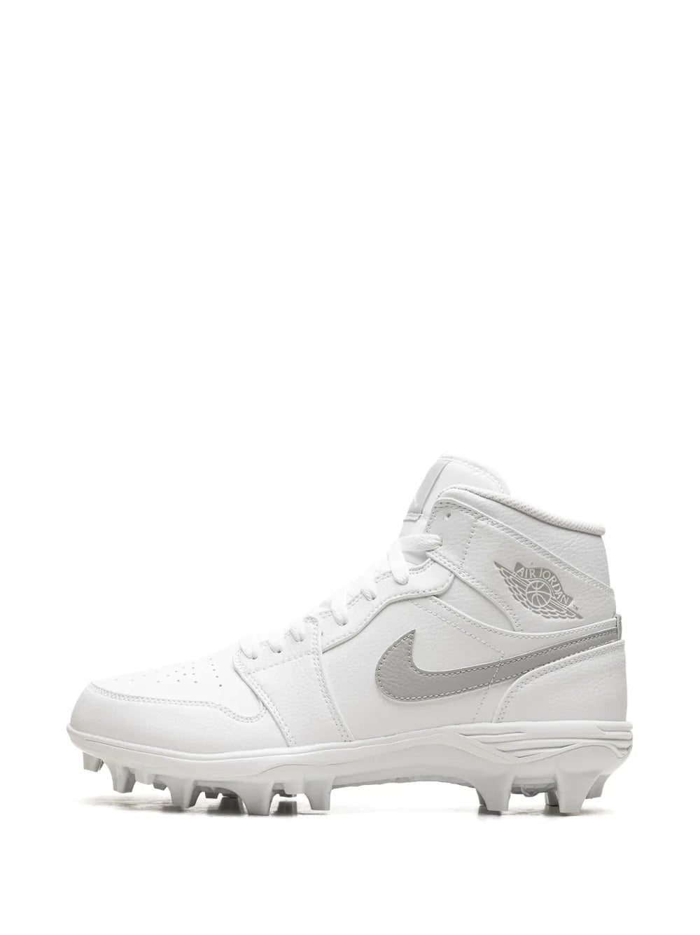 Jordan Jordan 1 Mid White Grey Fog Cleats