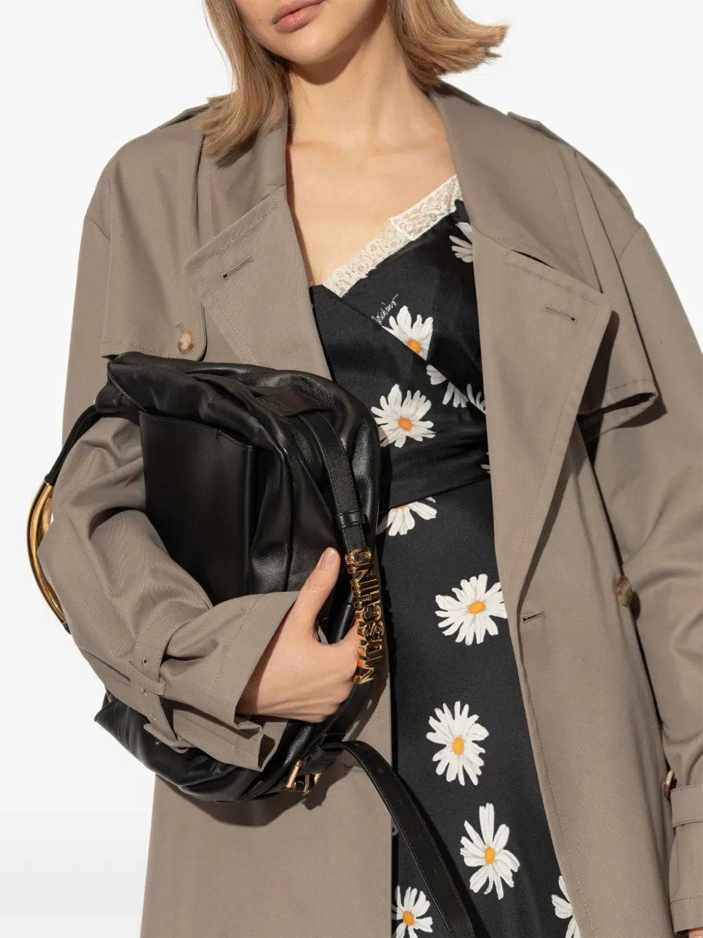 MoschinoHandle Me leather tote bag