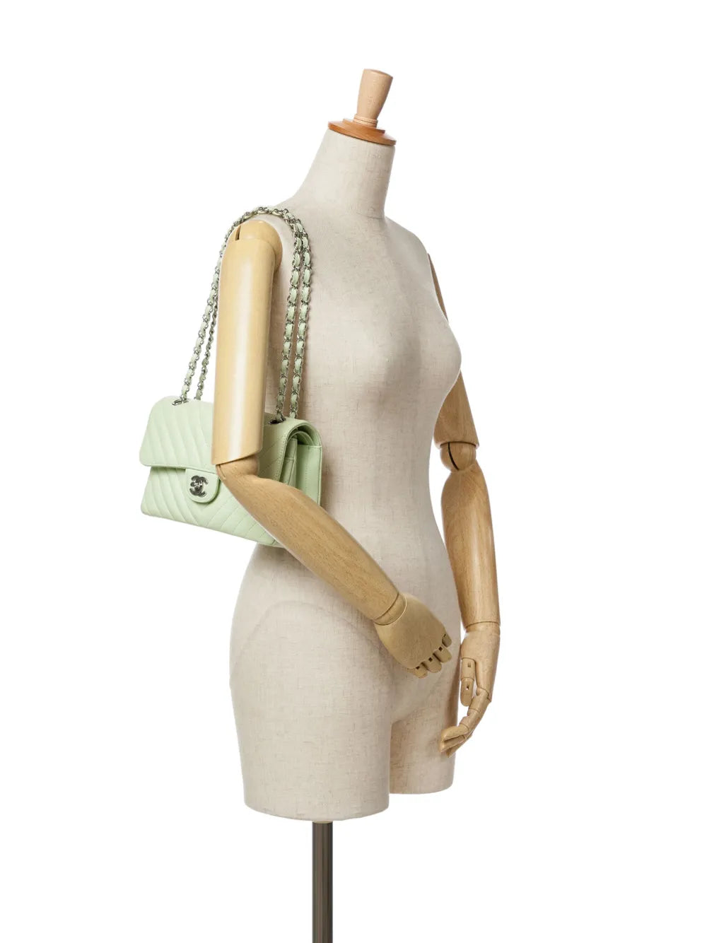 Pre-OwnedCHANEL Pre-Owned2021-2024 Small Classic Chevron Lambskin Double Flap shoulder bag
