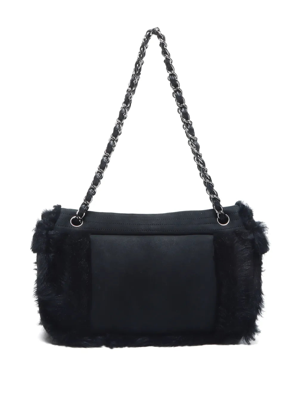 Pre-OwnedCHANEL Pre-Owned2007 faux-fur trim shoulder bag