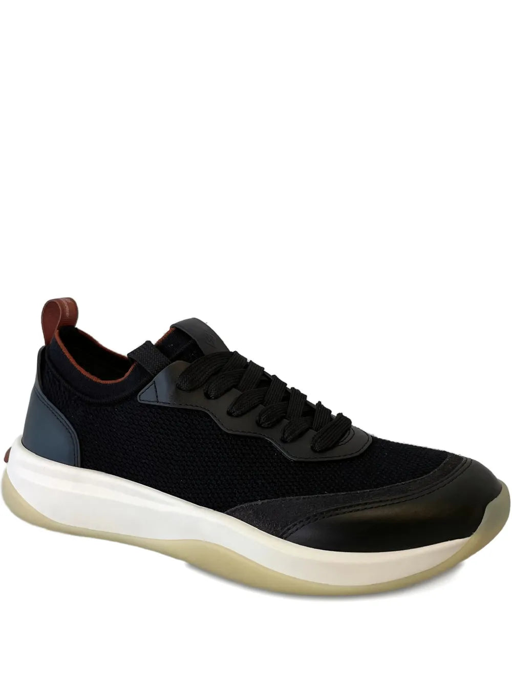 Loro Piana Mesh-Panel Leather Sneakers