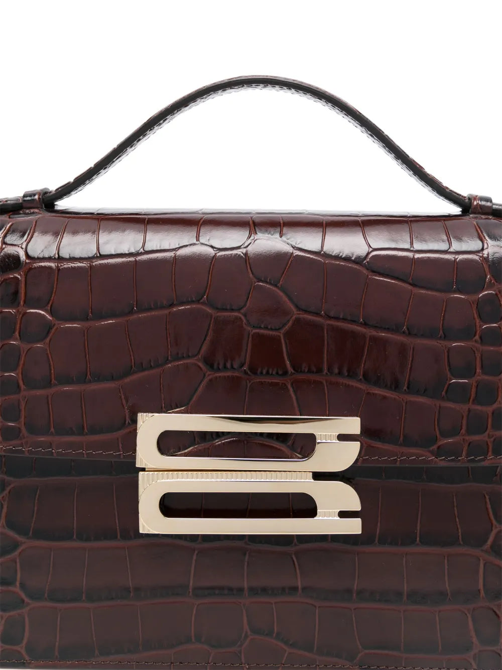 Victoria Beckhamembossed-crocodile shoulder bag