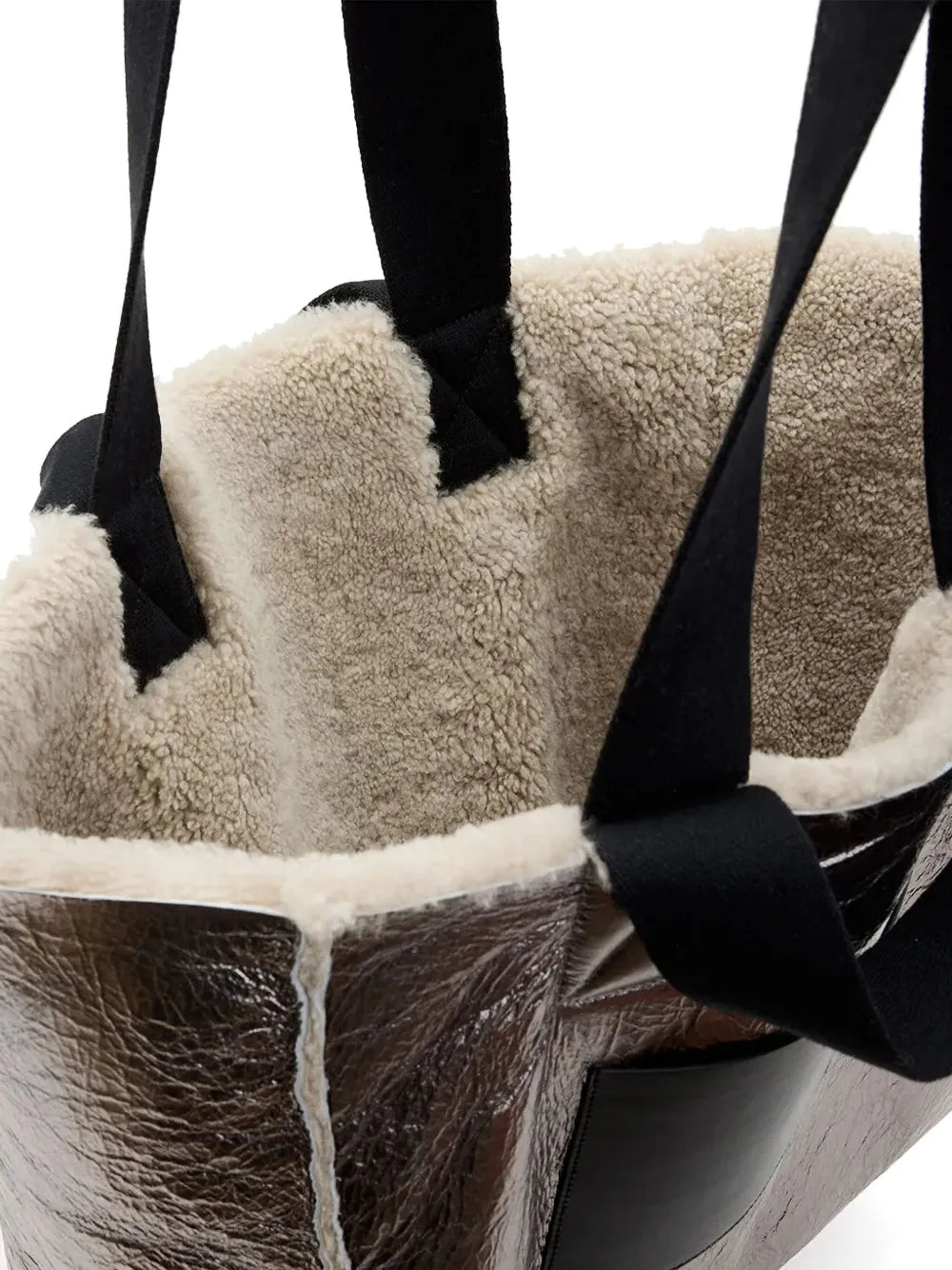 AllSaintsIzzy reversible shearling tote bag
