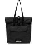 Karl Lagerfeld Jeanslogo-plaque roll-top tote bag