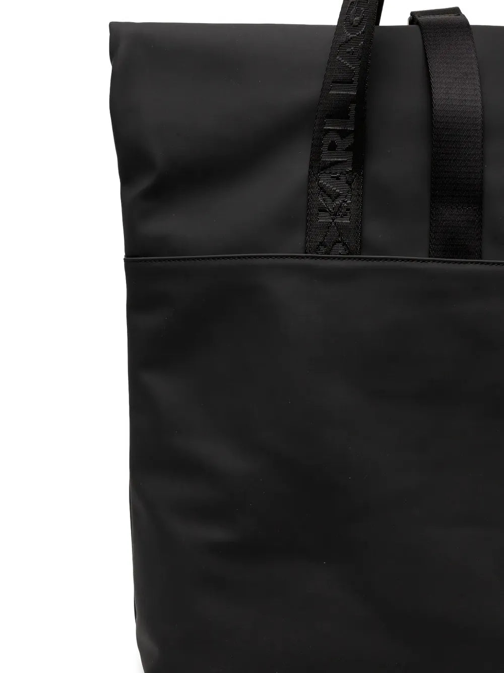Karl Lagerfeld Jeanslogo-plaque roll-top tote bag