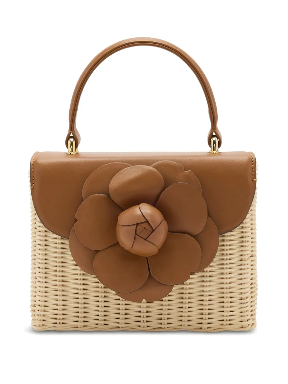 Oscar de la Rentaflower-appliqutote bag