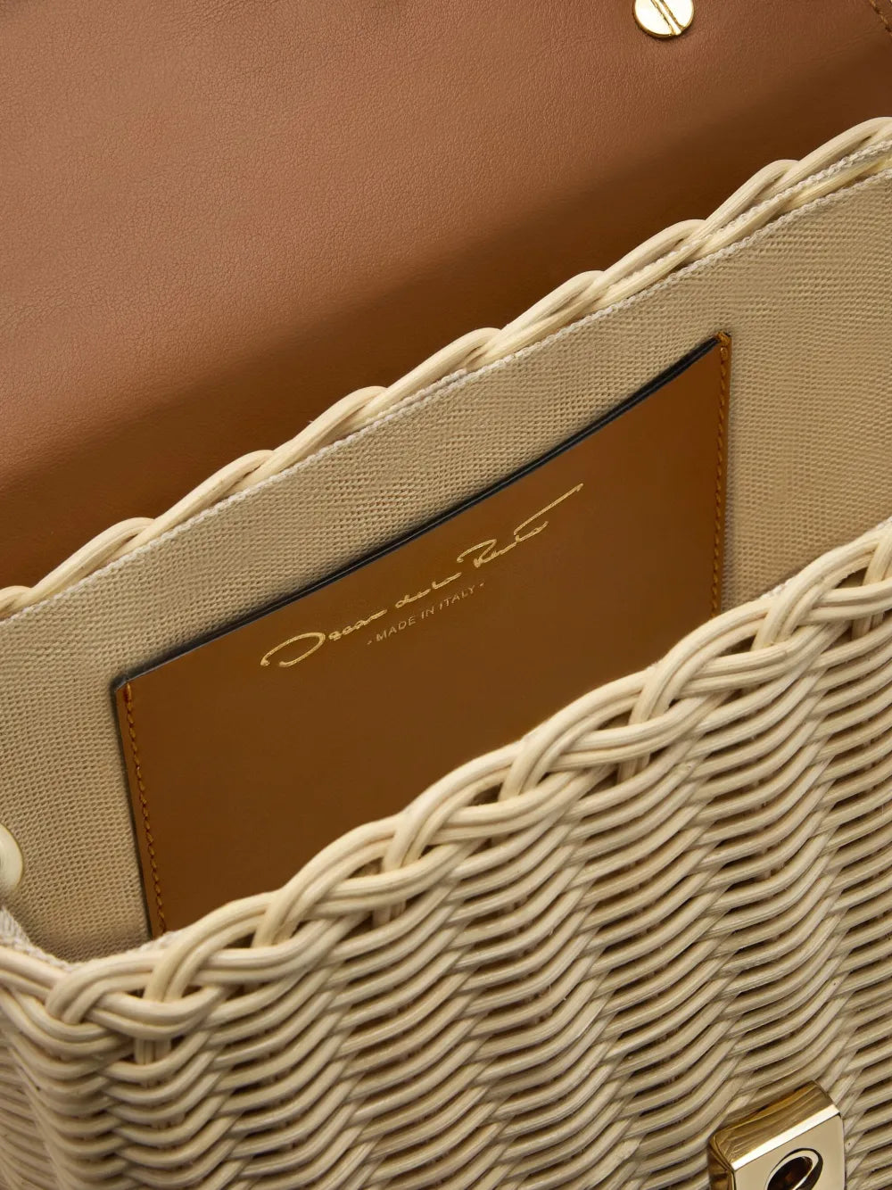 Oscar de la Rentaflower-appliqutote bag