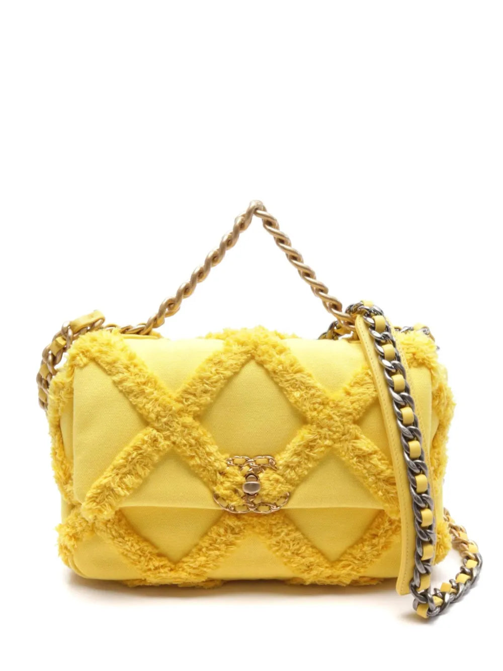 Pre-OwnedCHANEL Pre-Ownedx 2020-2021s medium 19 Canvas Flap shoulder bag