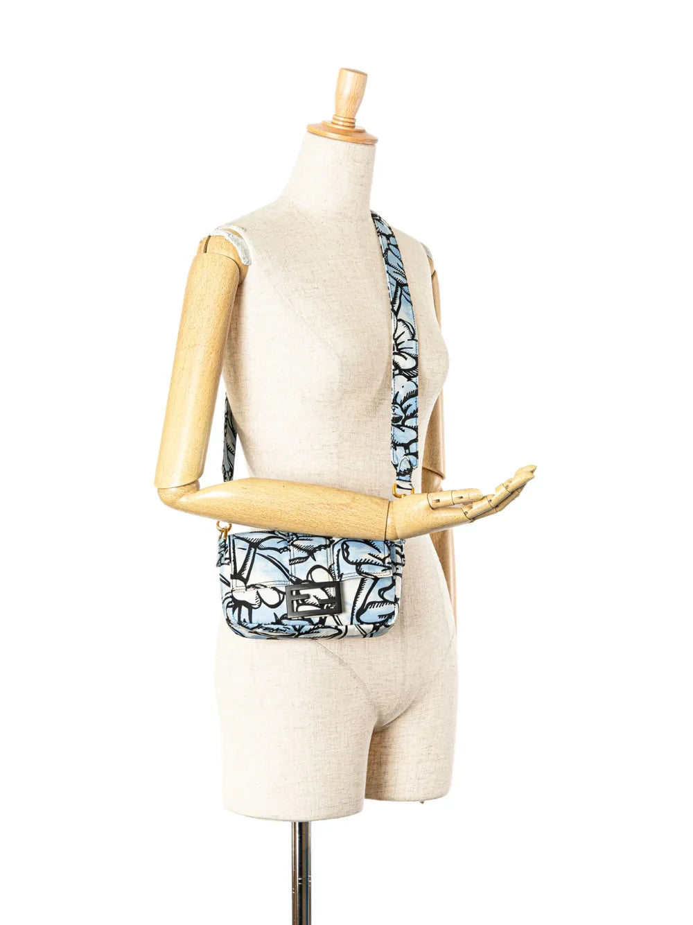 Pre-OwnedFendi Pre-Owned2010-2024 Joshua Vides Mini Nylon Convertible Baguette crossbody bag