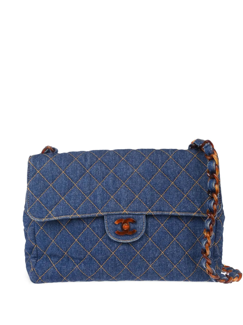 Pre-OwnedCHANEL Pre-Owned1997 denim diamond-quilted shoulder bag