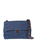 Pre-OwnedCHANEL Pre-Owned1997 denim diamond-quilted shoulder bag