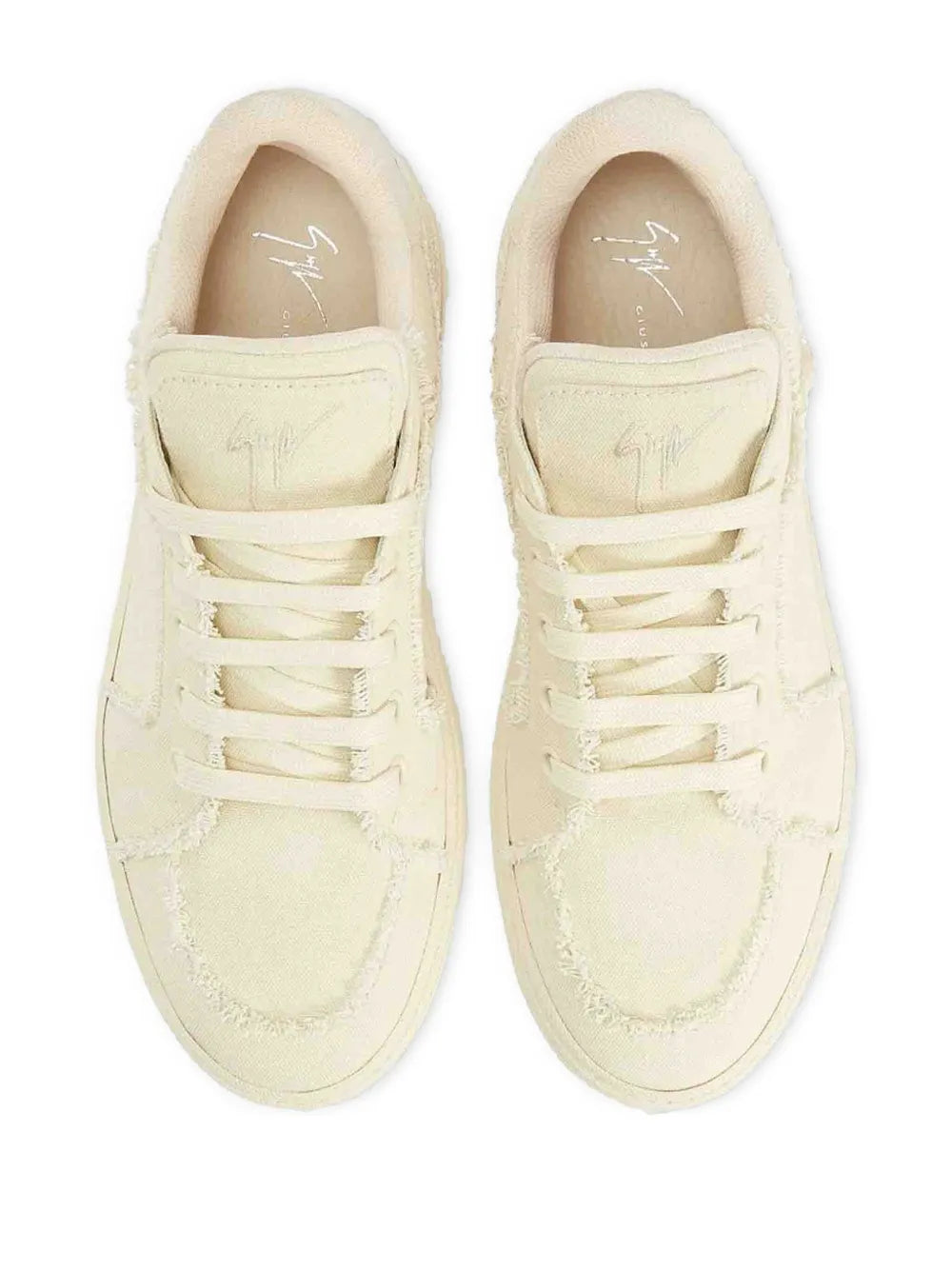 Giuseppe Zanotti Gz94 Frayed-Detail Lace-Up Low-Top Sneakers